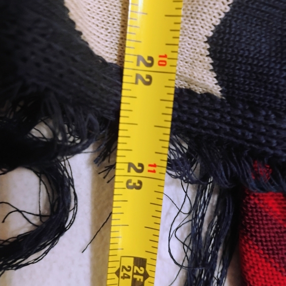 Navy and Red Star Women's Sleeveless Cardigan - Picture 8 of 8